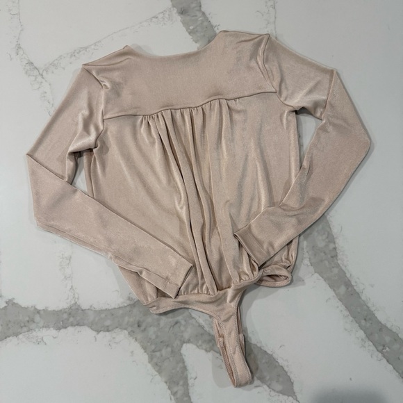 Intimately Free People Turnt Long Sleeve Bodysuit Womens XS BlossomPearl Shimmer - Picture 10 of 11